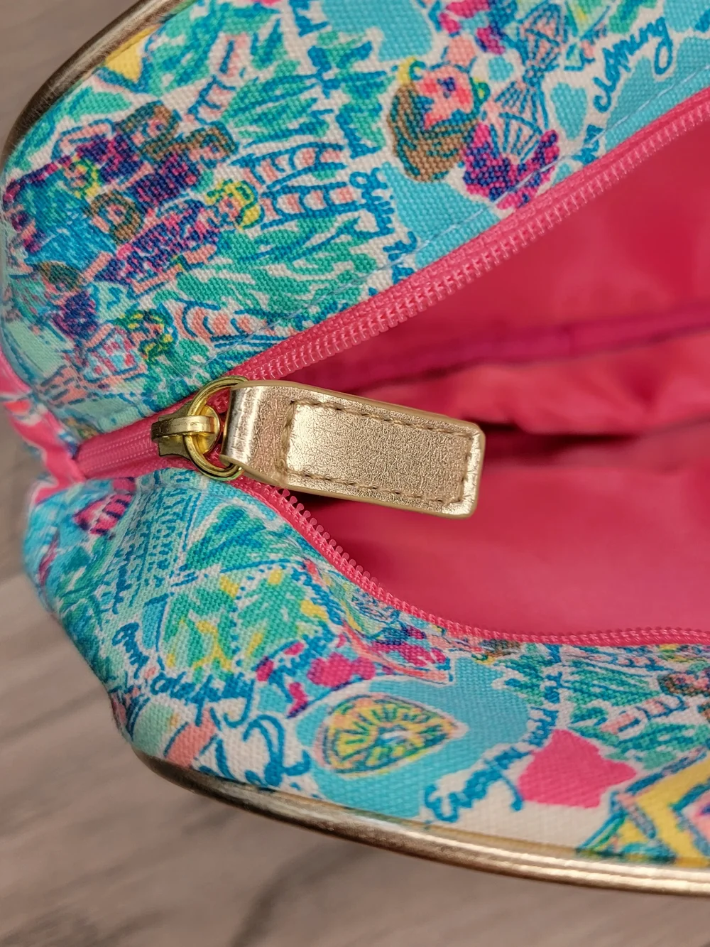 Rare Lilly Pulitzer All Done Up Makeup Bag in Multicolor In The Beginning NWOT